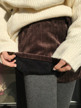 [Guest Look] Corduroy Shorts with Fur Lining (3c)
