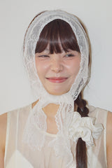 FLOWER JACQUARD PATTERN HAIR SHUSHU SCRUNCHIE(1ps)