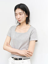 【お気に入り追加で応募】pintuck square half knit