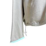 (2color) Piping Mesh Hood Zip-Up