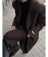 [F/W] ハンドメイドモヘアダブルロングコート(3color)
