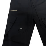 Steel zipper cargo cotton long wide work pants (4 colors)