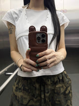 フィックスリベットホルターネックTシャツ (2c)