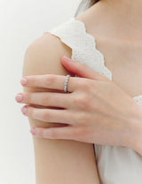 26SS★ [Premium Plating] Essence AB(W) Heart Tennis Ring