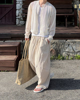 Beo Curved Linen Balloon Pants