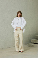 NOAH WIDE PANTS / BEIGE