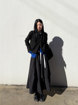  MAXI FLARE TUCK SKIRT