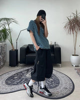 Lot Eyelet Cargo Bermuda Pants