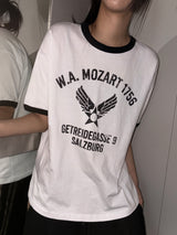 Buggy Ringer Letter Tattoo Oversized T-Shirt 3color