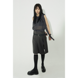 RIBBON MINI DRESS: CHARCOAL