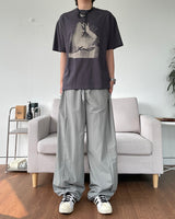 Side Snap Nylon Balloon Pants
