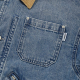 CORDUROY COLLAR WORK JACKET [BLUE]