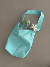 Portrait Wide Strap Shoulder Bag - Mint Soda
