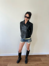 mini leather jacket