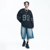 Star 8-part denim bermuda pants - DEEP BLUE