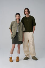 Argyle patterned short-sleeved knitwear