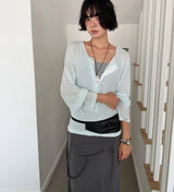 DRAPE STRAP MAXI SKIRT