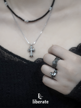 Black Moon Open Ring