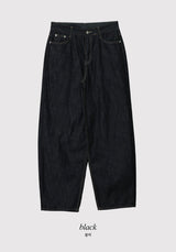Non-Fade Stitch Wide Denim Pants (2color)
