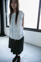 frill cutting sleeveless blouse(4colors)