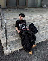 タッチグラフィックオーバーサイズハーフTシャツ