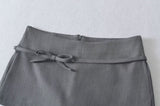 Della Bow Strap Mini Skirt