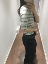 アンチヘンリーネック3/4スリーブTシャツ