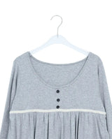 26FW★ [BAONHAUS] Aaron Lace Shirring Long Sleeve Tee