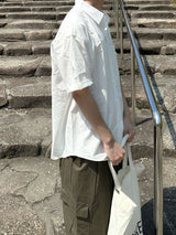 Modern Oversized Linen Short-Sleeve Shirt