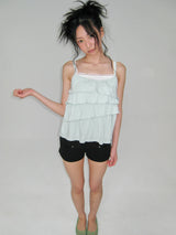 Unbalanced Frill Cami Mint
