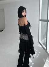 Pintuck Shirring Bootcut Long Pants
