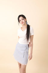 Lace Flower Mini Skirt