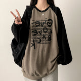 Waffle nagrang sweatshirt