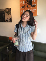 String Flare Check Shirt (3color)