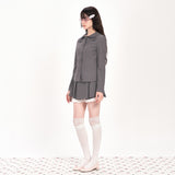 FIRST LOVE RIBBON JACKET - GRAY