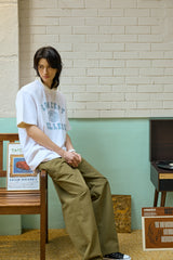 Sky Blue Classic Big Logo Crew Neck White Short Sleeve T-shirt [Unisex]