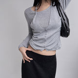 Rokain Twist Button Halter Neck Layered Knit -5color