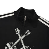 ユニオンジャックジャージジップアップ [BLACK]