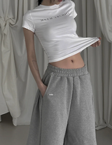 [mnem] pintuck logo bermuda shorts (gray)