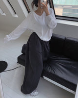 [MADE] Silhouette, summer V-neck loose fit knit