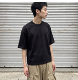 オーバーフィットクールドライバックスリットスリーブTシャツ ブラック