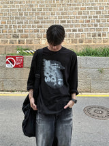 タイムプリンティング長袖Tシャツ