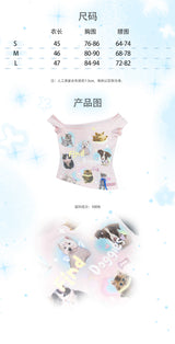 Rose Island. ペットスター オフショルダー Tシャツ