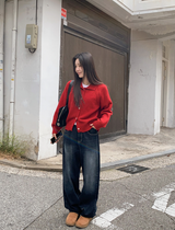 CRウォッシングバルーンデニムワイドパンツ (3color)