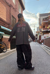 トーンズウォッシュドロングスリーブTシャツ