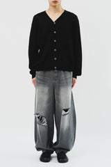 Destoryed Balloon Denim (2color)