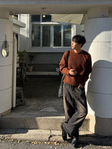 スキューダイアゴナルジッパーニット – M / L (6 Colors)