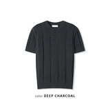 ASCLO クロシェットヘンリーネックショートスリーブニット (4color)