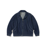 Arc panel denim blouson / Indigo