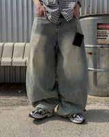Clear Balloon Denim Pants